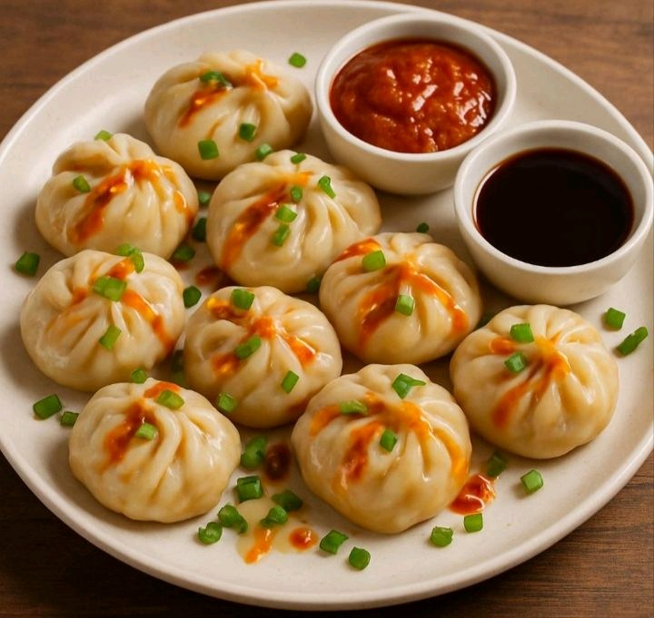 Chicken Schezwan Steamed Momos -6pcs