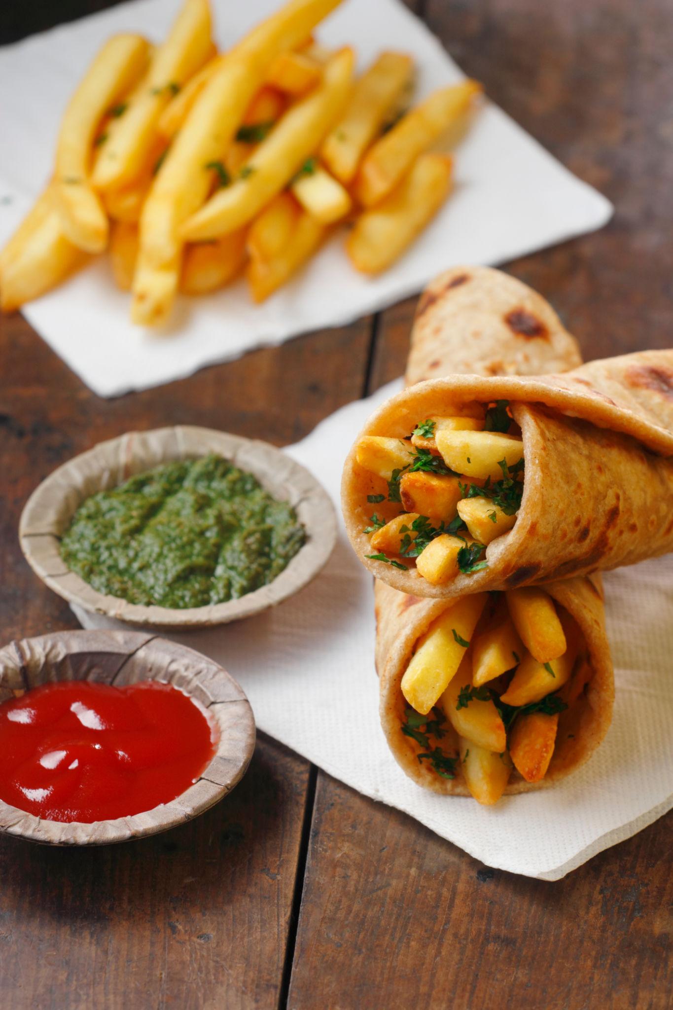 Veg Roll + Fries