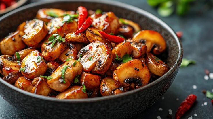 Mushroom Pepper Fry