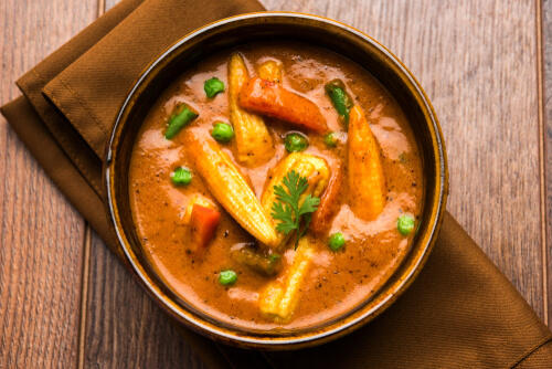 Chilli Baby Corn Gravy