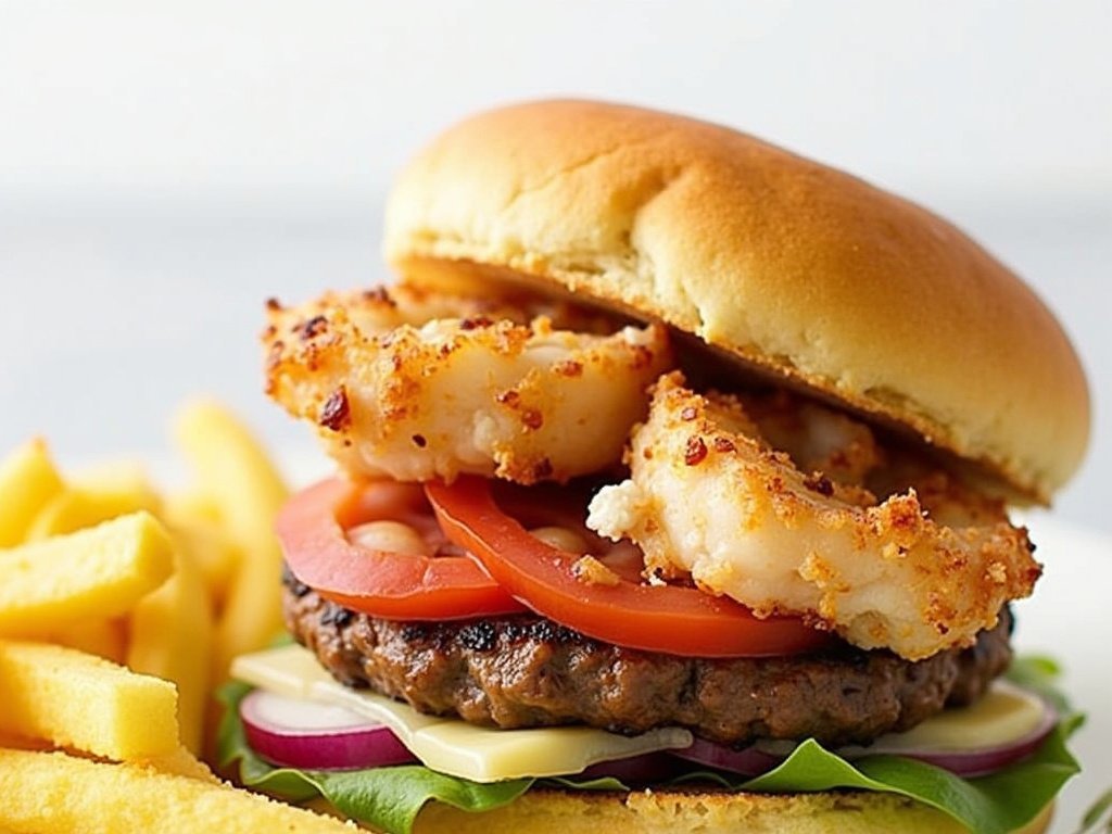 Crab Cake Burger+Fries