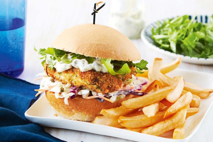 Fish Patty Burger + Fries