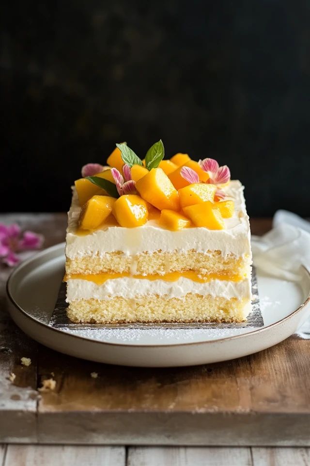 Mango Tres Leches Cake