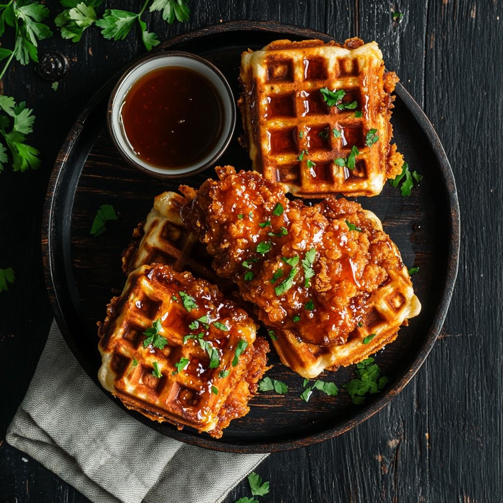 Non Veg Waffle Breakfast Platter