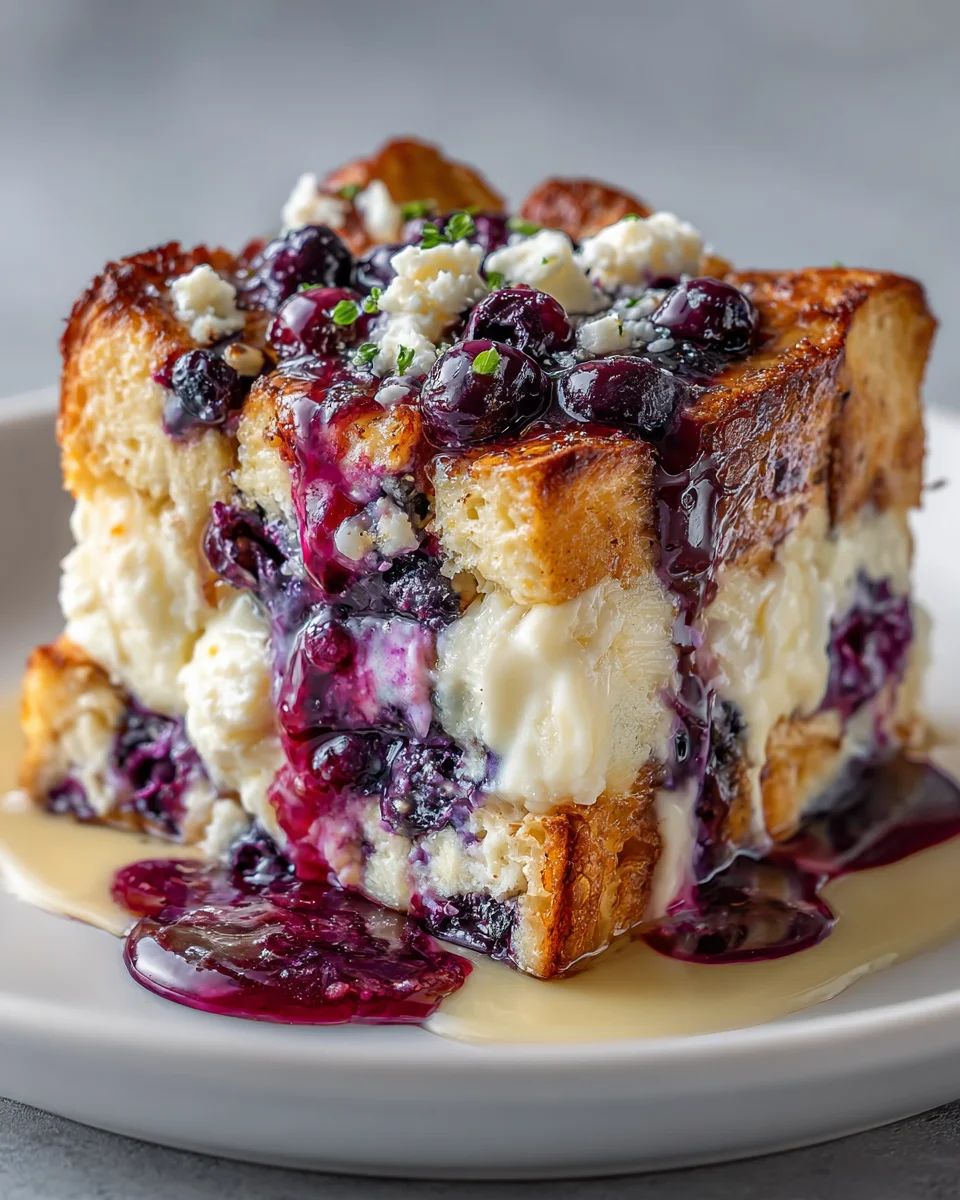 Blueberry and Cream Cheese French Toast