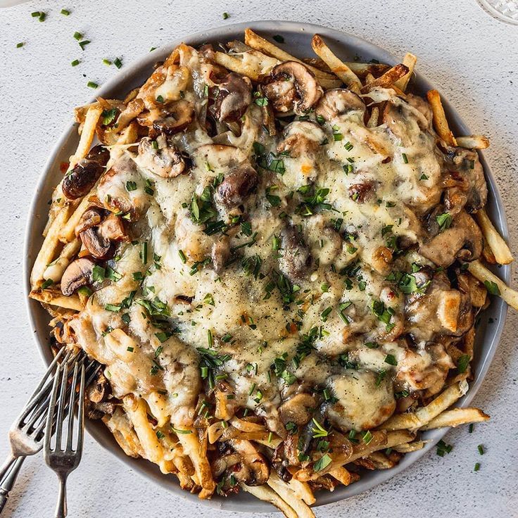 Cheesy Mushroom Fries