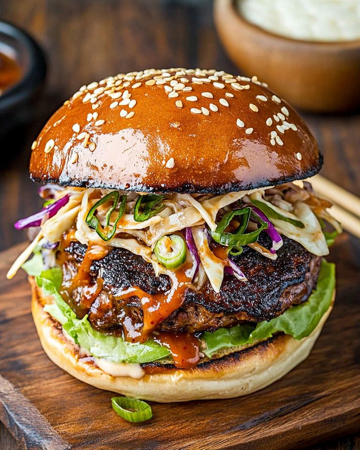 Schezwan Beef Burger