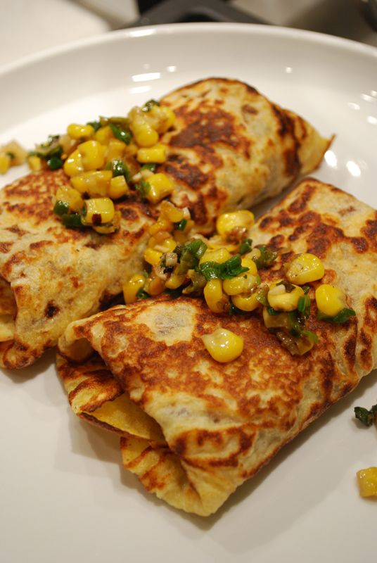 Corn & Mushroom Savoury Crepe