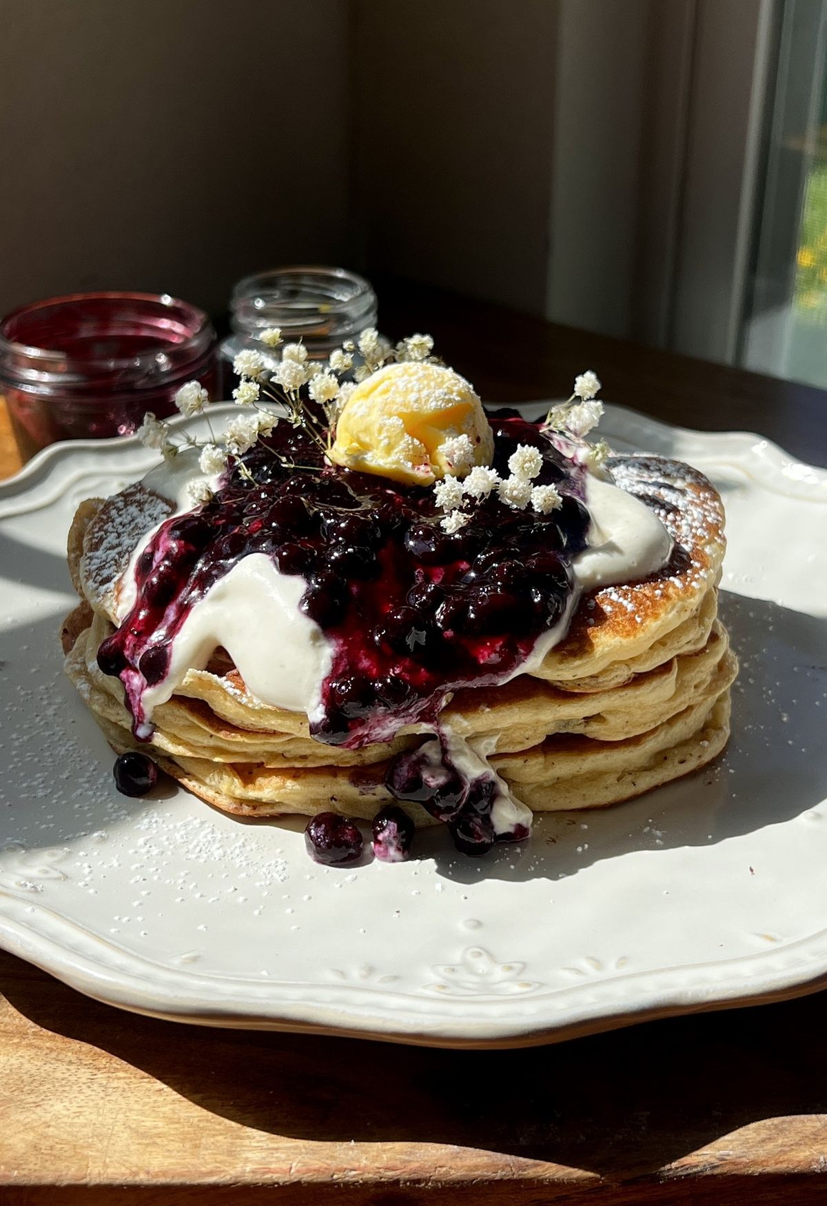 Blueberry Garden Pancake Sundae