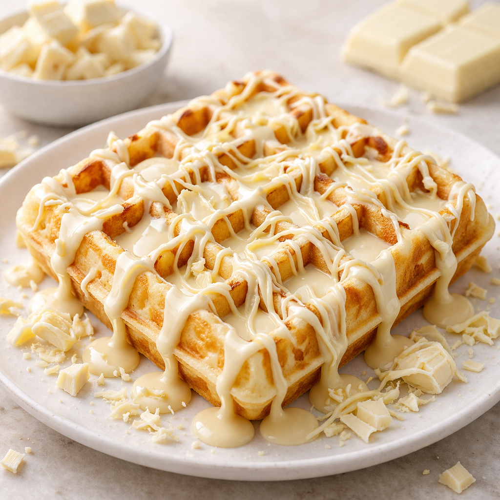 Belgian White Chocolate Waffle