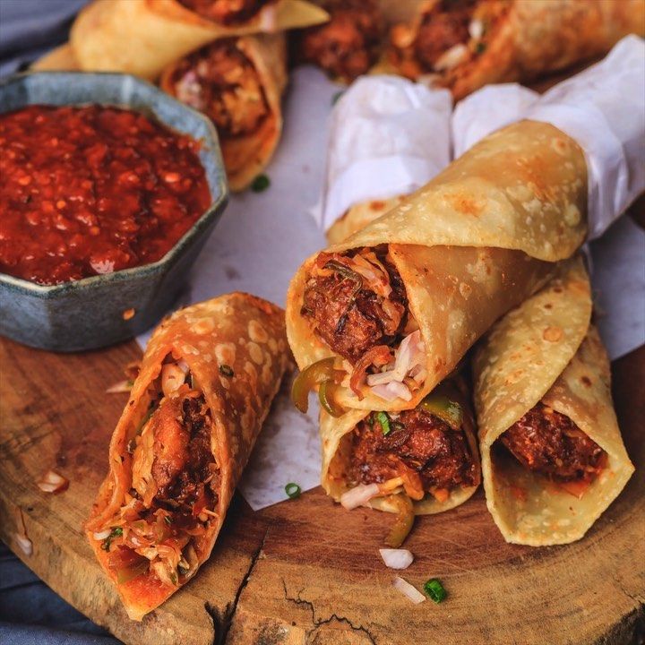 Chicken Manchurian Wrap