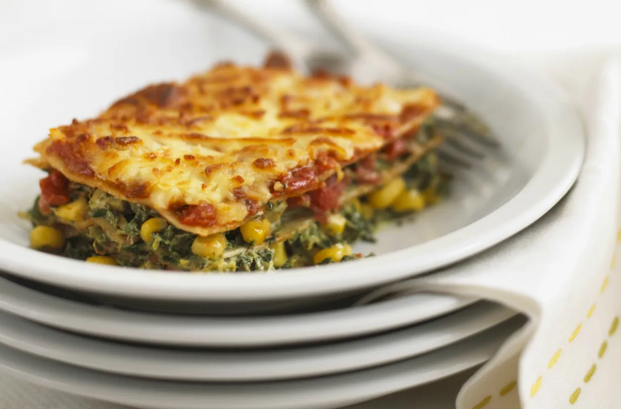 Corn & Spinach Lasagna