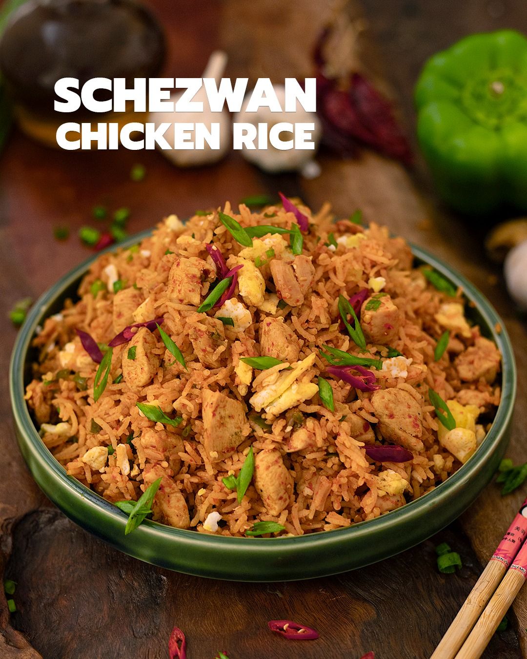 Schezwan Fried Rice - Chicken