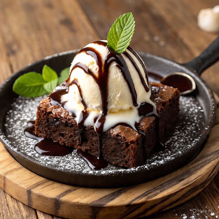 Sizzling Brownie with Vanilla Ice Cream