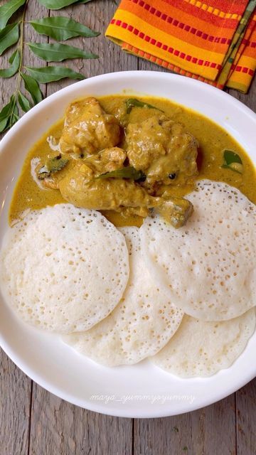 Appam with Chicken Gravy