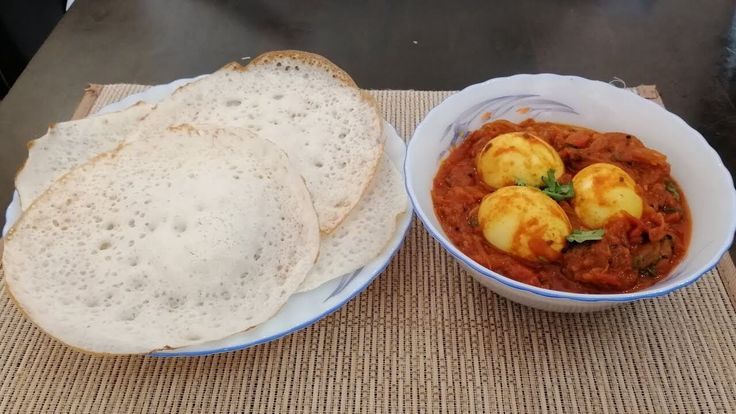 Egg Appam with Egg Curry