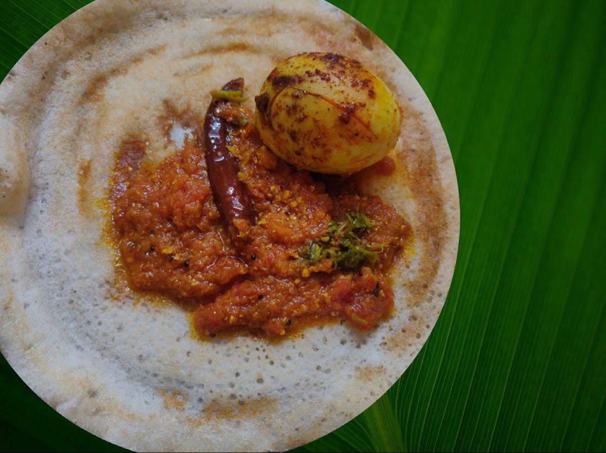 Dosa with Egg Curry