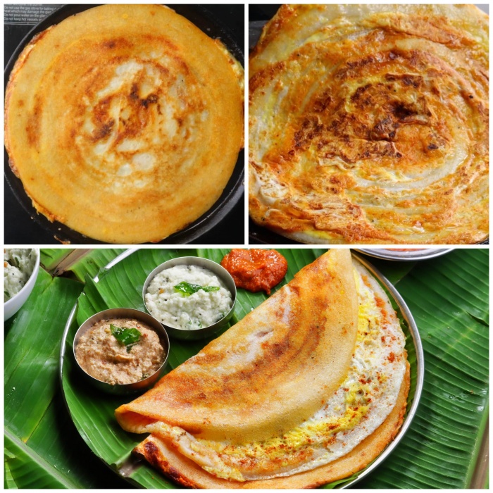 Egg Podi Dosai (2 Pcs) with Sambar & Chutney