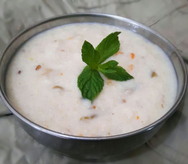 Hot Kanji with Jeera, Garlic & Coconut Milk