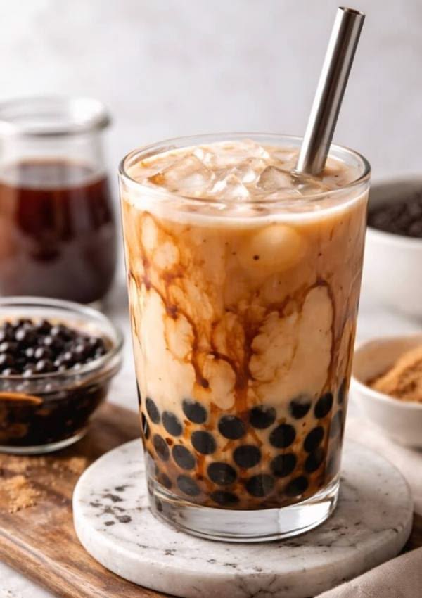 Cold Coffee With Boba