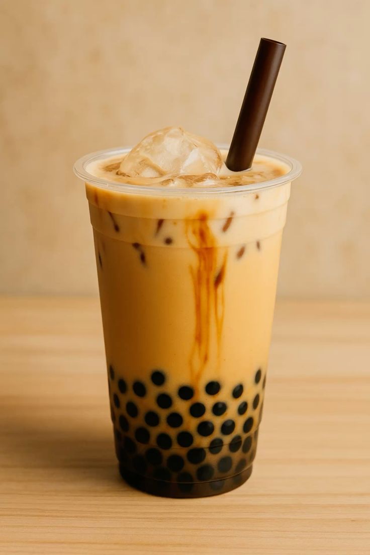 Hazelnut Cold Coffee With Boba