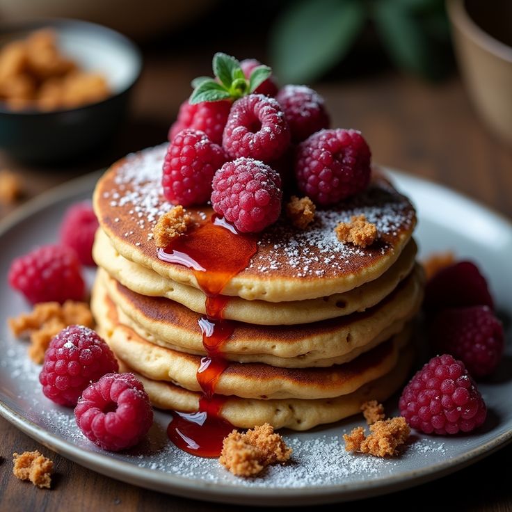 Raspberry Crumble Pancake