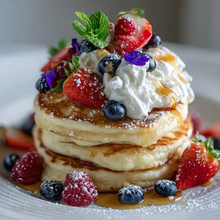 Cream Cheese & Fresh Fruit Pancake