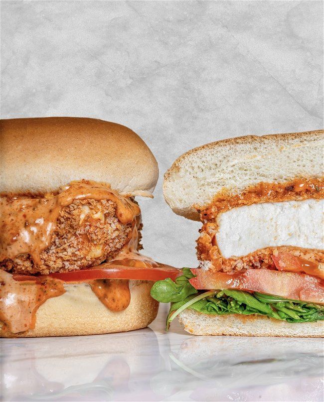 Spicy Paneer Roll Burger