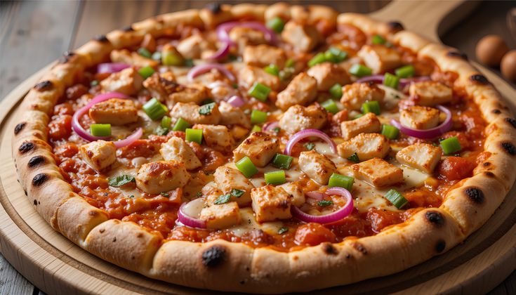 Chicken Veg Pizza And Cake