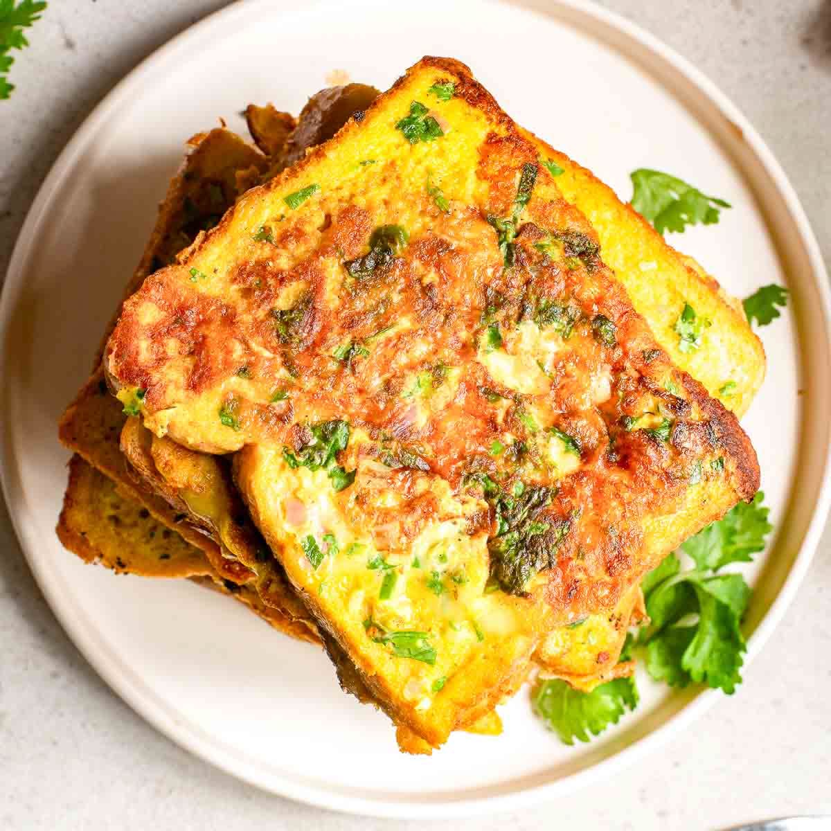 Bread Omelette and Cake