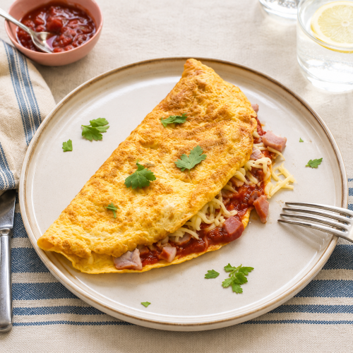 Creamy Chicken Omelette