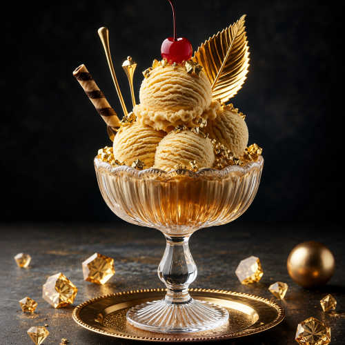 Golden Fantasy Ice Cream cake