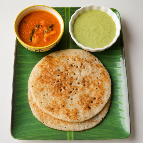 Kal dosa , 3pcs Kumbakonam Kadapa and Chutney