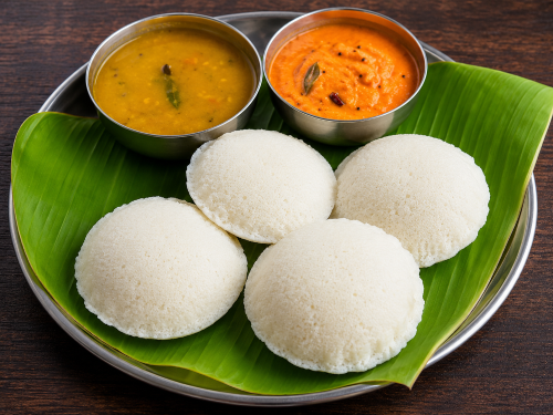 Idly , 4 pcs Kumbakonam Kadapa and Chutney