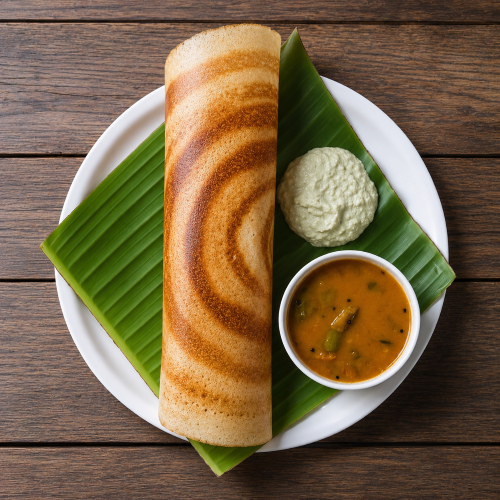 Dosa ,3pcs -250ml Sambar ,100ml Chutney