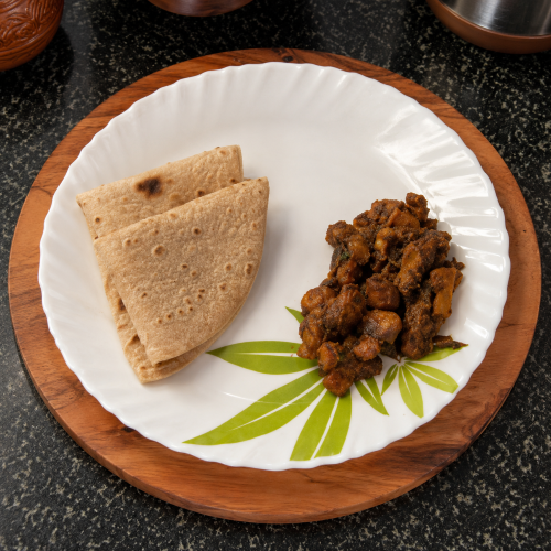 Chapathi ,3pcs -250ml Mushroom Ghee Roast