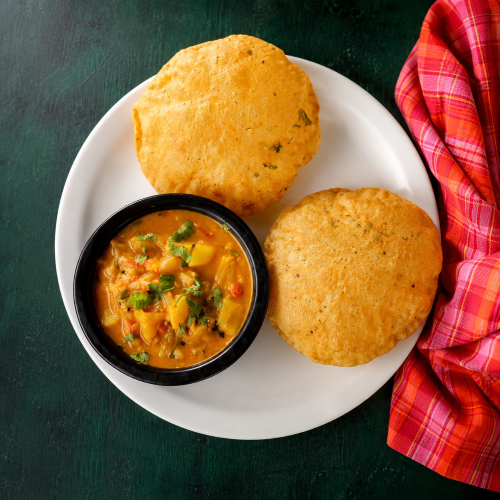 Poori ,3pcs - 250ml Allo Masala