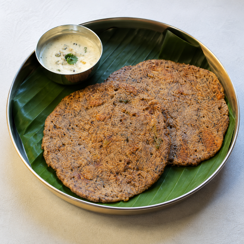 Ragi Adai { add on keerai },3pcs - 250ml Chutney