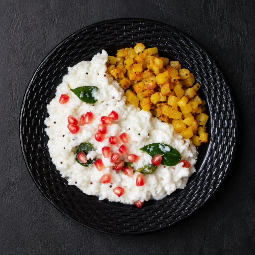 Curd Rice , 500ml - Potato Fry ,100ml