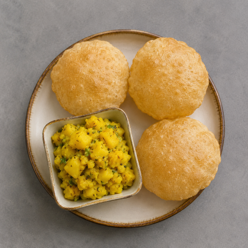 Poori ,4pcs - Masala ,250ml