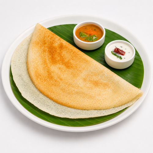 Plain Dosa ,3pcs - 250 Sambar ,100 Chutney
