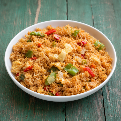 Chilly garlic Chicken Fried Rice