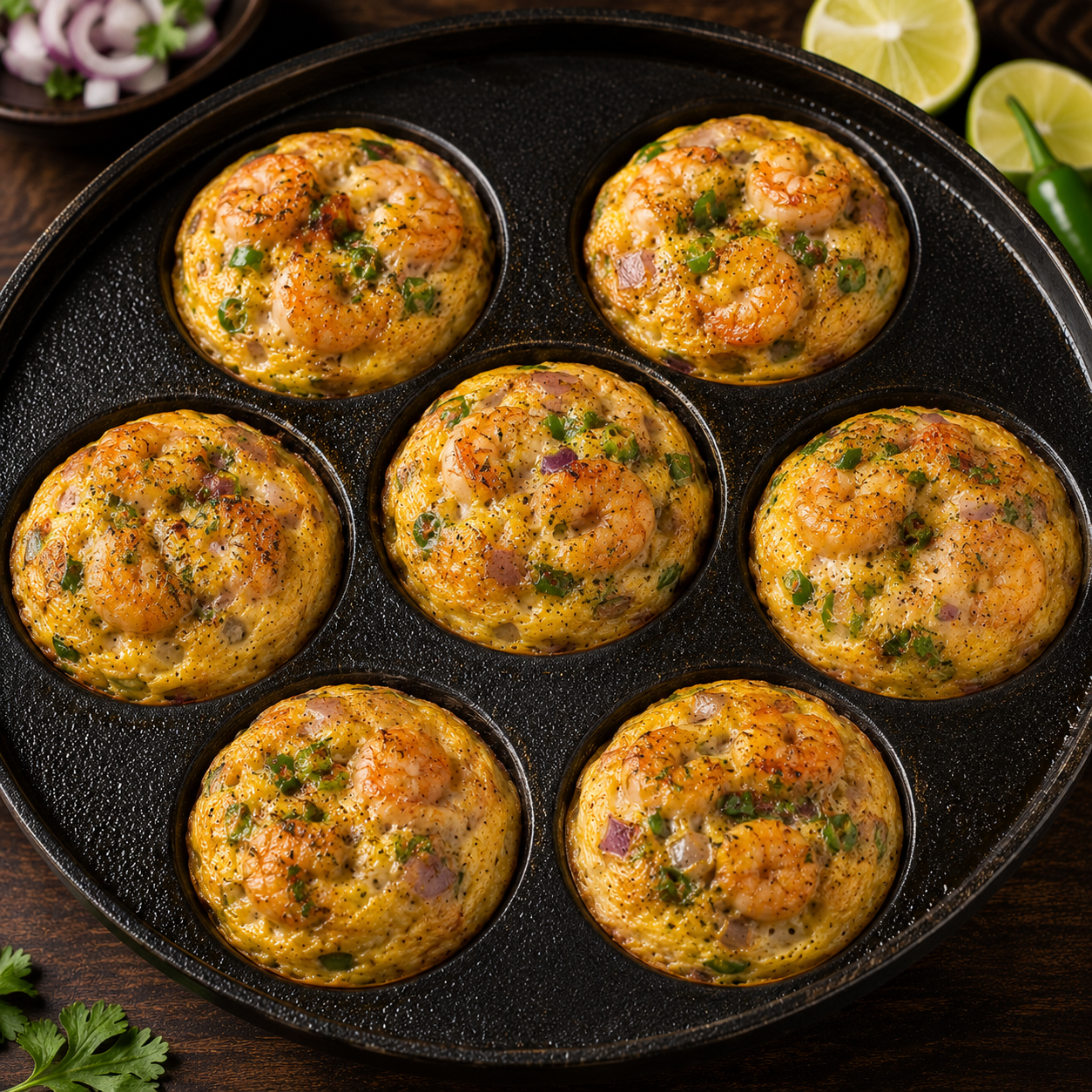 Prawn Kuzhi Omelette
