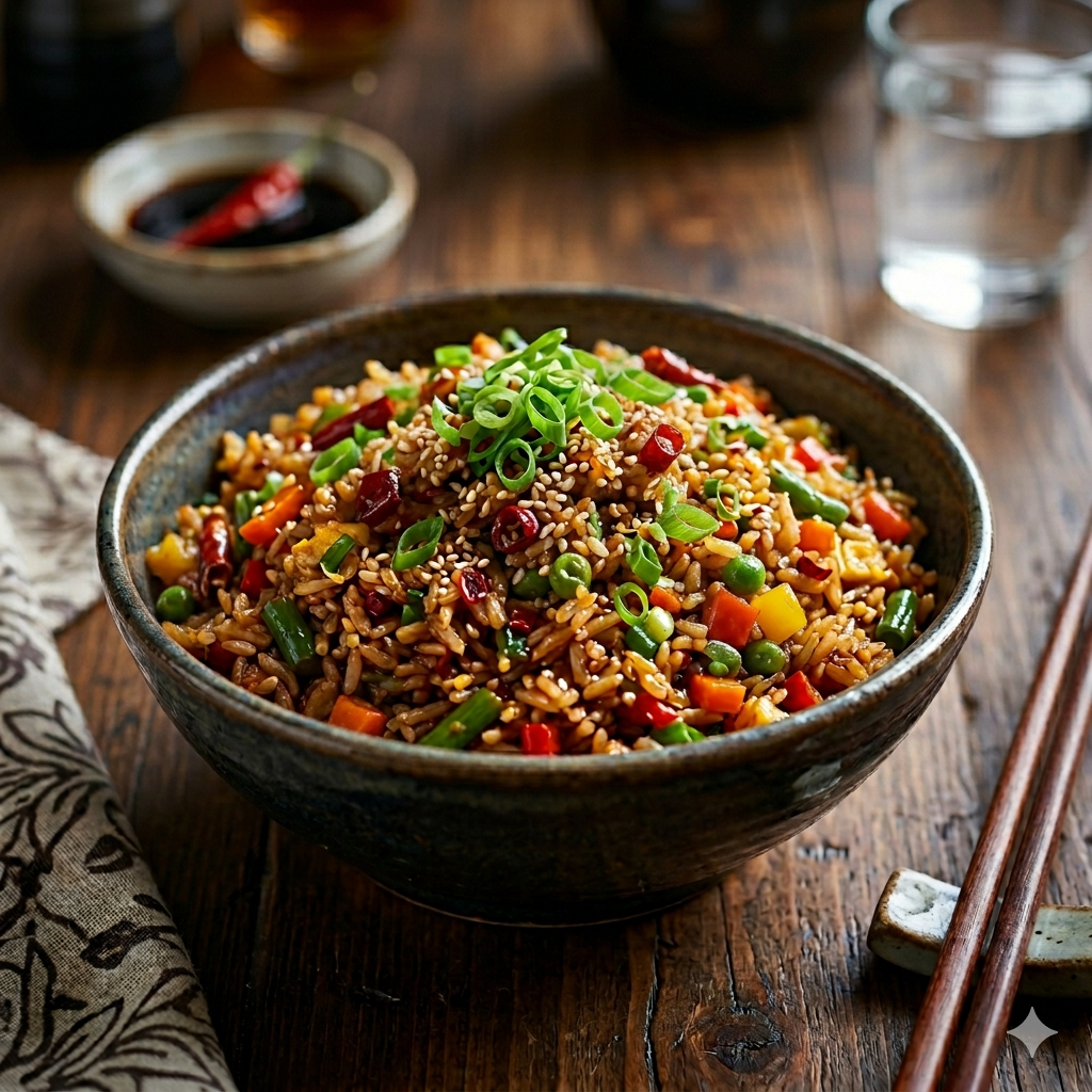 Schezwan Mixed Veg Fried Rice