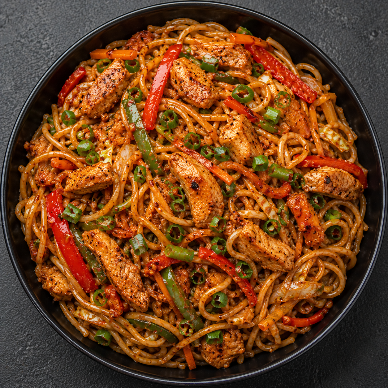 Schezwan Chicken Noodles