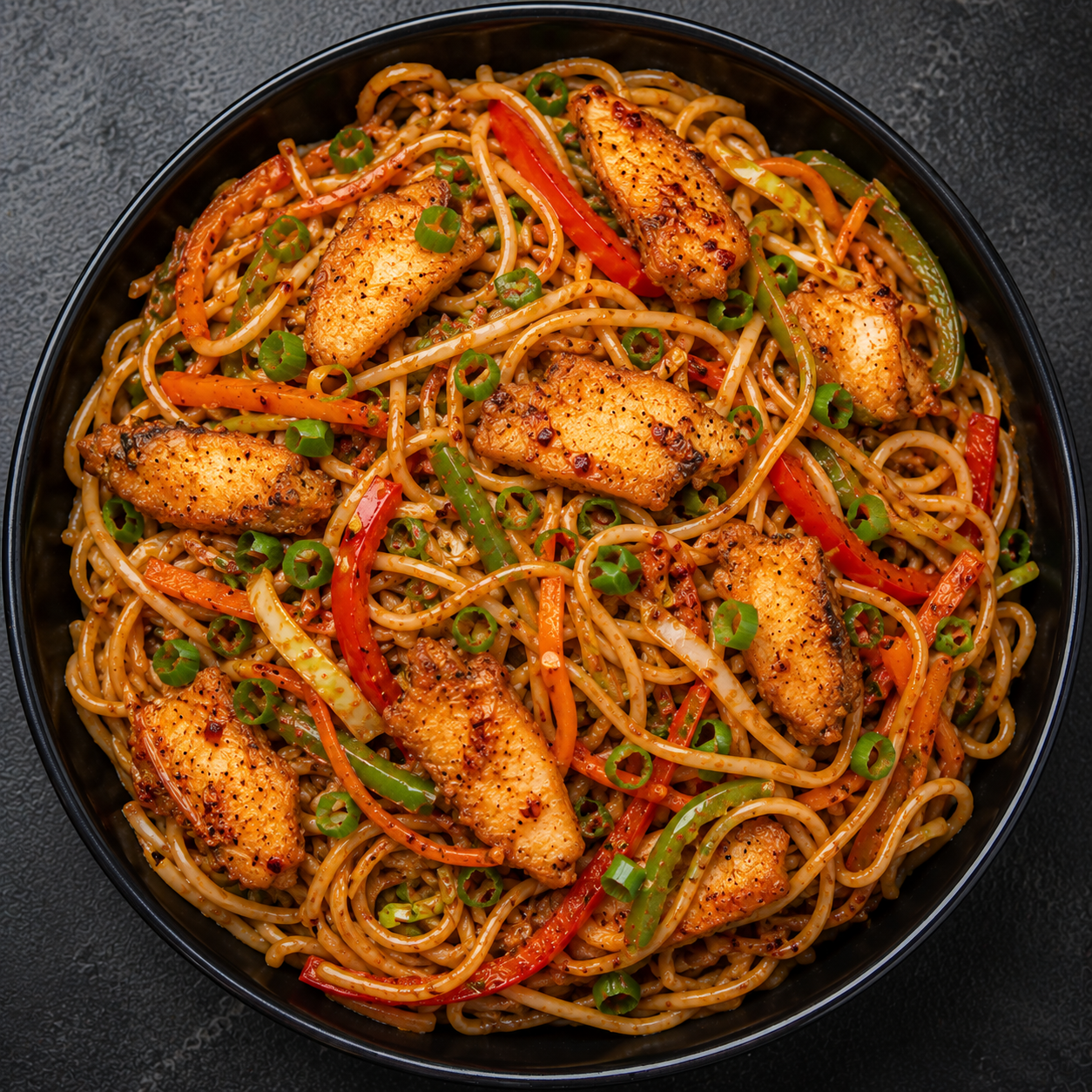 Schezwan Fish Noodles