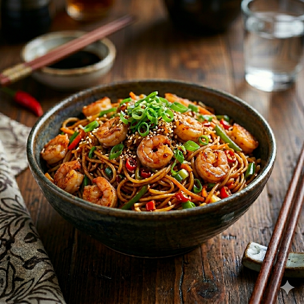 Schezwan Prawn Noodles