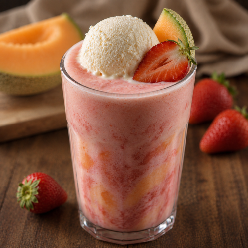 Muskmelon Strawberry (With Icecream)