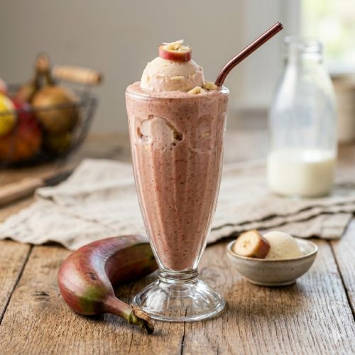 Red Banana Milkshake(With Icecrean)