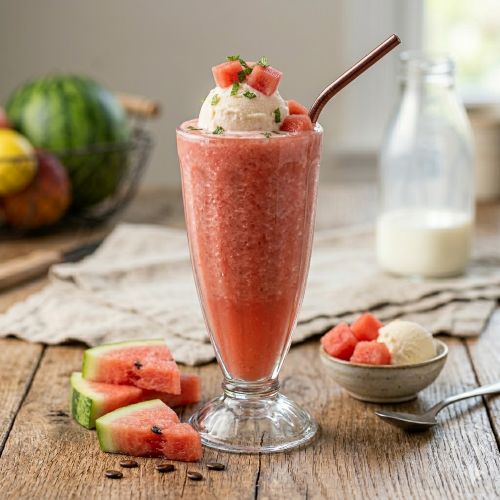 Watermelon Milkshake(With Icecream)